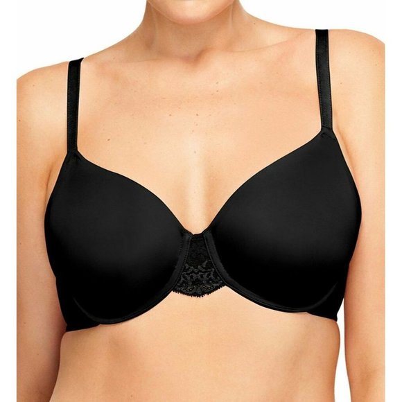 WACOAL Lace Impression Non-padded Seamless Underwire Bra #851257 Black 36DDD NEW - Picture 2 of 12